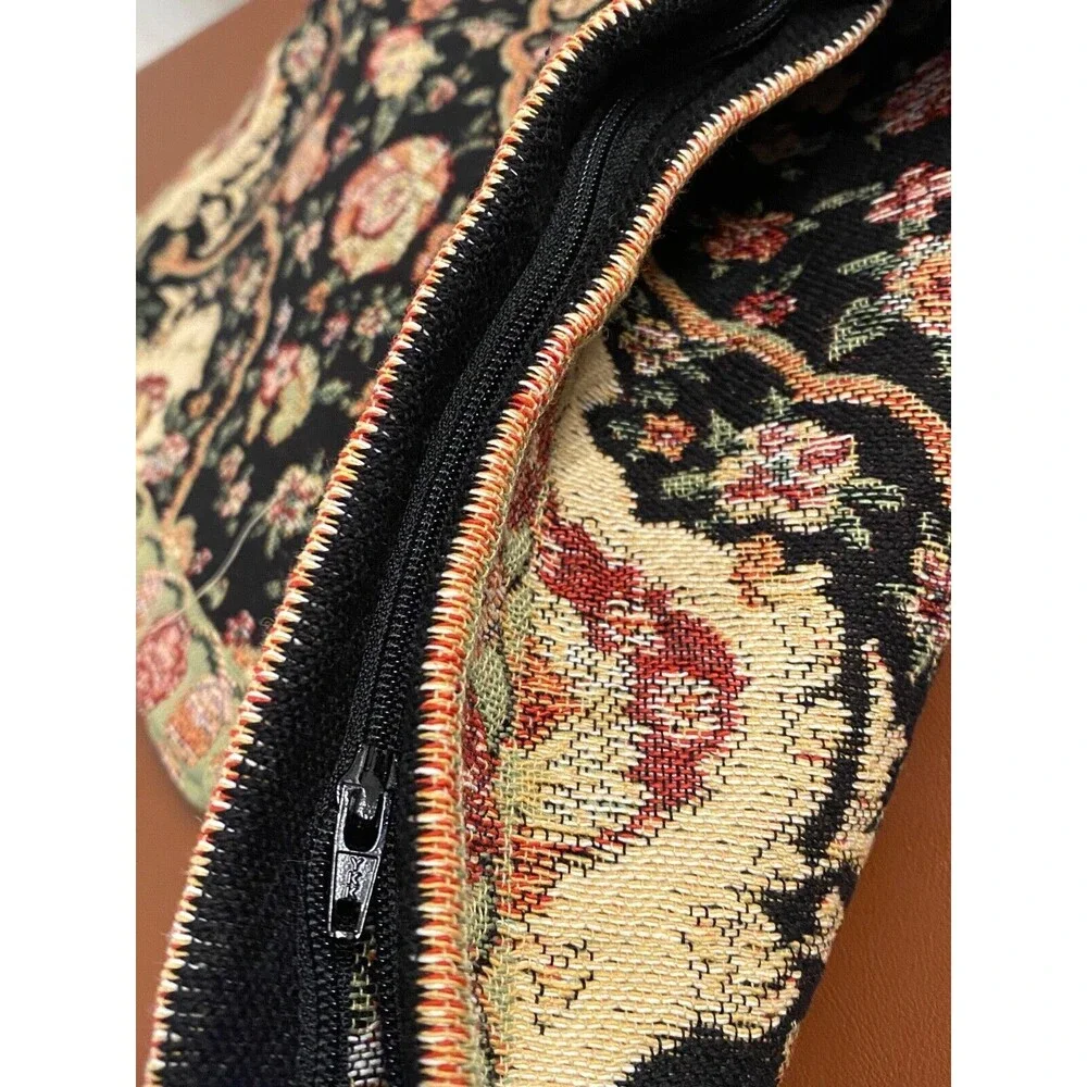 NIP CUDDLEDOWN Wickham Standard Sham 100% Cotton Jacquard Belgium Floral Black
